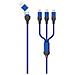 797360 Cavo Usb 1,2 M Usb A /usb C Usb C /micro-usb B /lightning Nero, Blu - Foto miniatura 1