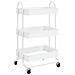 Carrello A 3 Livelli Bianco 43x34x79 Cm In Acciaio - Foto miniatura 2