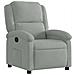Poltrona Reclinabile Grigio Chiaro In Velluto - Foto miniatura 2