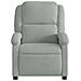 Poltrona Reclinabile Grigio Chiaro In Velluto - Foto miniatura 3