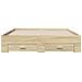 Giroletto Cassetti Rovere Sonoma 160x200 Cm Legno Multistrato - Foto miniatura 2
