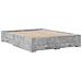 Giroletto Cassetti Grigio Cemento 160x200 Cm Legno Multistrato - Foto miniatura 3