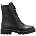 Black Casual Closed Ladies Mid Height Boots Stivaletti Pelle Scarpe Donna Nero Eu 37, D1w76-00 - Foto miniatura 3