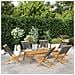 Sedie da Giardino Pieghevoli 6pz Grigie Legno Massello Acacia - Foto miniatura 6