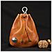 Astuccio Con Coulisse In Vera Pelle, Portamonete Vintage, Organizer Per Cuffie/chiavi - Foto miniatura 2