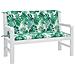 Cuscini Panca Giardino 2 Pz A Foglie 120x50x7 Cm Tessuto Oxford - Foto miniatura 2
