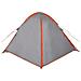 Tenda da Campeggio a Cupola 4 Persone Grigio e Arancione - Foto miniatura 5