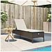 Lettino Prendisole con Cuscino Marrone in Polyrattan - Foto miniatura 3