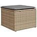 Set Divano da Giardino 9 pz con Cuscini Beige in Polyrattan - Foto miniatura 6