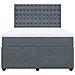 Giroletto a Molle con Materasso Grigio Scuro 160x200 cm Velluto - Foto miniatura 4