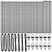 posti per recinzione  52 pcs Grigio Ø32 mm 170 cm Acciaio zincato - Foto miniatura 3