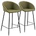 Set Di 2 Sgabelli Da Bar Achille In Similoro Verde - Foto miniatura 1