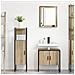 Set di Mobili per Bagno 3 Pezzi in Legno Ingegnerizzato Sonoma Oak, Specchio da Bagno  con Mensola Sonoma Oak 50x12x60 cm Legno Ingegnerizzato - Foto miniatura 4