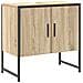 Set di Mobili per Bagno 3 Pezzi in Legno Ingegnerizzato Sonoma Oak, Specchio da Bagno  con Mensola Sonoma Oak 50x12x60 cm Legno Ingegnerizzato - Foto miniatura 7