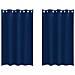 Tende con tende 2 pcs Blu scuro Poliestere - Foto miniatura 1