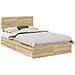 Letto con Contenitore con testiera Rovere Sonoma 120 x 200 cm - Foto miniatura 1