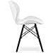 Sedia in ecopelle WAKO - Design moderno per soggiorno, ufficio, studio, sala da pranzo - Bianca con gambe nere - Foto miniatura 5