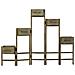 Supporto Con 5 Cesti In Legno Marrone 124x15x90,5h - Foto miniatura 2