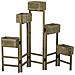Supporto Con 5 Cesti In Legno Marrone 124x15x90,5h - Foto miniatura 6