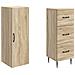 Set di armadi 2 pcs Rovere Sonoma 33 x 34,5 x 90 cm - Foto miniatura 3
