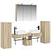 Set di mobili per il bagno 6 pcs Rovere Sonoma - Foto miniatura 1