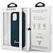 Guess Guhcp12llslmgbl Custodia Per Iphone 12 Pro Max 6,7 Blu /blu Con Logo Metallico Script - Foto miniatura 1