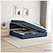Letto con contenitore LED e materasso Blu 160 x 200 cm Tessuto - Foto miniatura 2