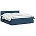 Letto con contenitore LED e materasso Blu 160 x 200 cm Tessuto - Foto miniatura 3