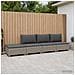 4 pz Set Lounge in Rattan con Cuscini GENDT Rattan naturale - Foto miniatura 2