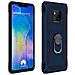 Cover Huawei Mate 20 Pro Bi-materia Rigida Morbida Anello Magnetico Stand Blu - Foto miniatura 1