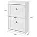 Scarpiera Salvaspazio Slim, Portascarpe Salvaspazio Regolabili, L54*p24*a83 Cm, bianco, Fsr78-w - Foto miniatura 2