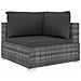 Set Divani Da Giardino 11 Pz Con Cuscini In Polyrattan Grigio - Foto miniatura 4
