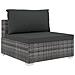Set Divani Da Giardino 11 Pz Con Cuscini In Polyrattan Grigio - Foto miniatura 5