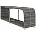 Set Divani Da Giardino 11 Pz Con Cuscini In Polyrattan Grigio - Foto miniatura 7