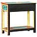 Tavolo Consolle Dipinto A Mano 80x35x75 Cm In Legno Di Mango - Foto miniatura 6