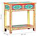 Tavolo Consolle Dipinto A Mano 80x35x75 Cm In Legno Di Mango - Foto miniatura 8