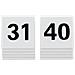 Segnaposto In Acrilico Rigido Numeri Da 31 A 40 Bianco Set Da 10 Pezzi - Tn-31-40-wt - Foto miniatura 1