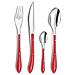 0616 Bistro Servizio Posate, Acciaio Inossidabile, Rosso, 24 Unità - Foto miniatura 1