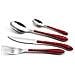 0616 Bistro Servizio Posate, Acciaio Inossidabile, Rosso, 24 Unità - Foto miniatura 2