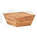 Tavolino Da Caff A Forma Di V 66x66x30 Cm In Legno Di Acacia - Foto miniatura 6