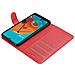 Custodia Compatibile Con Lg Kq51 In Rosso Carminio - Coperchio Protettiva Con Chiusura Magnetica, Funzione Stand E Tasca Per Le Carte - Foto miniatura 8