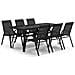 Set Mobili Da Pranzo Per Giardino 7 Pz Nero - Foto miniatura 1