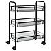 Carrello Da Cucina Con 3 Ripiani Nero 46x26x64 Cm In Ferro - Foto miniatura 2