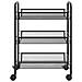 Carrello Da Cucina Con 3 Ripiani Nero 46x26x64 Cm In Ferro - Foto miniatura 3