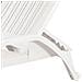 Lettino Da Giardino Impilabile In Plastica Bianco 190x71x46 H - Foto miniatura 4
