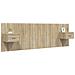 Testiera Letto Con Comodini In Legno Multistrato Rovere Sonoma - Foto miniatura 3