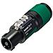 Connettore A 4 Poli Per Cavi Speakon Da 6 A 12 Mm Con Terminale A Vite, Nero / Verde - Foto miniatura 1