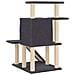 Albero Per Gatti Con Tiragraffi In Sisal Grigio Scuro 97 Cm - Foto miniatura 4