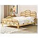 Letto Matrimoniale Rattan Color Legno Chiaro 160 X 200 Cm Domeyrot - Foto miniatura 1