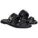 Almond Slide Ciabatte Pelle Scarpe Donna Nero Eu 38, Hw0hw01482 Beh - Foto miniatura 2